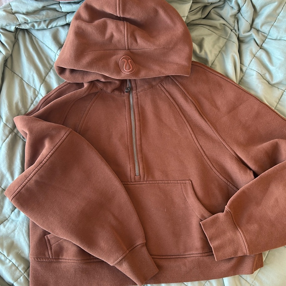 LULULEMON SCUBA HALFZIP ROASTED BROWN